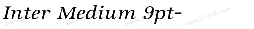 Inter Medium 9pt字体转换